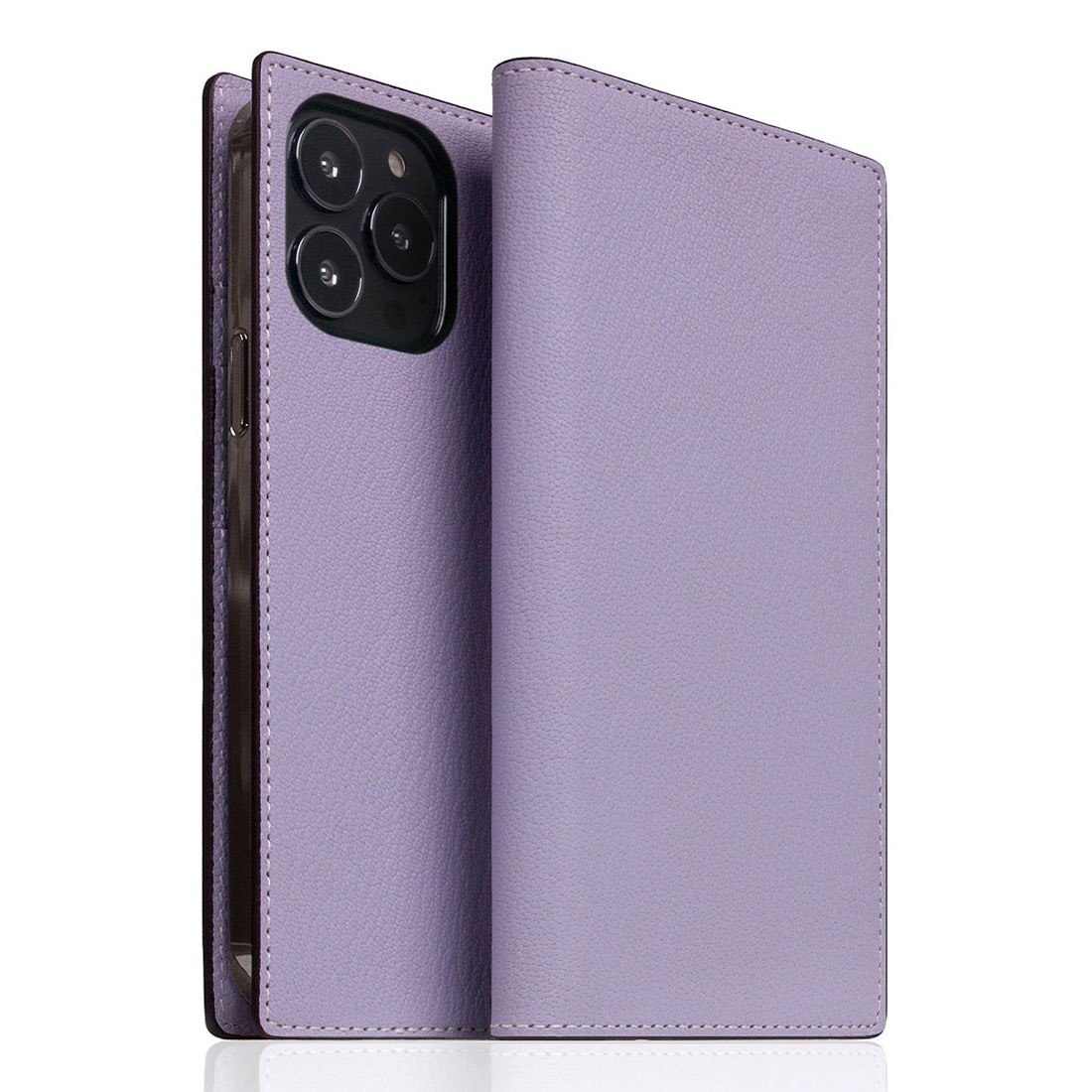 SLG Design puzdro D9 France Chevere Sully Leather Diary pre iPhone 14 Pro Max - Lavender