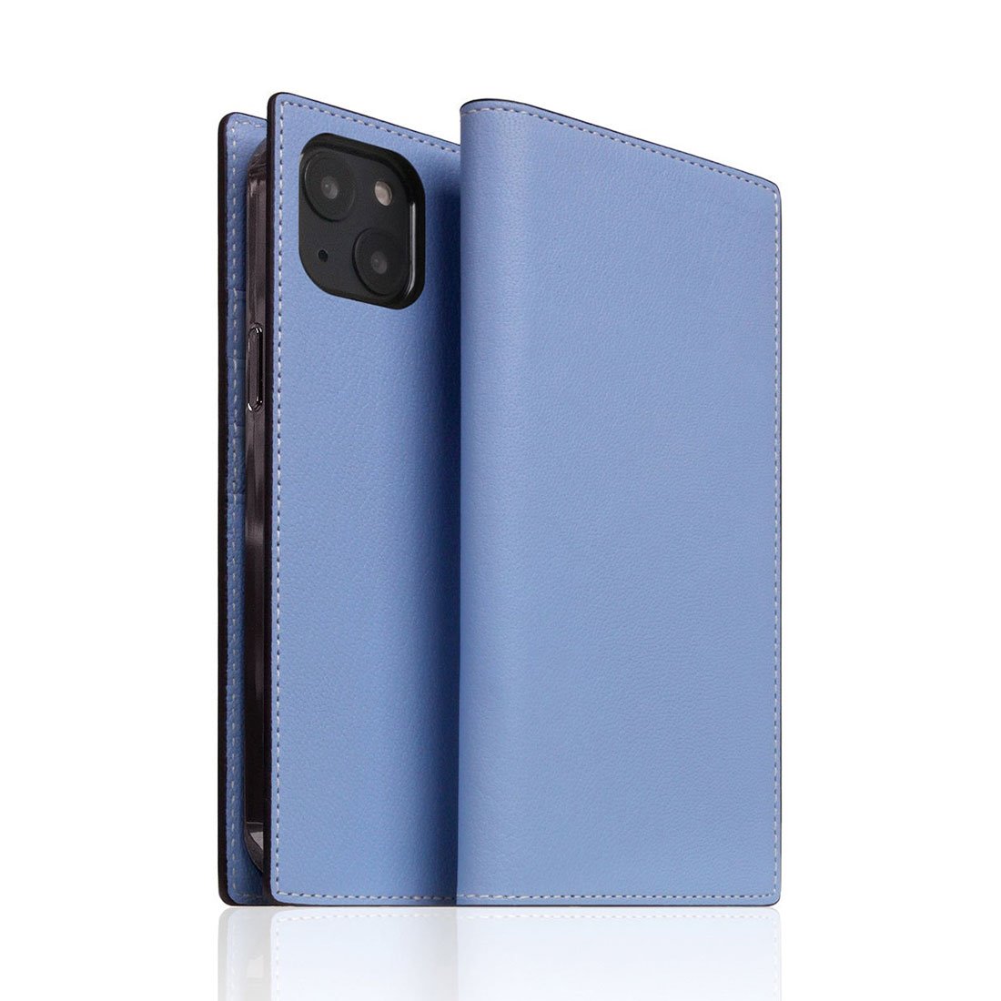 SLG Design puzdro D9 France Chevere Sully Leather Diary pre iPhone 14 - Blue Vista