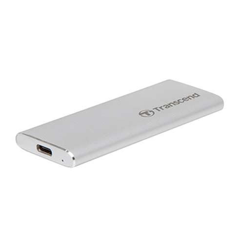 Transcend SSD 500GB ESD260C USB 3.1 Gen 2 - Silver Aluminium