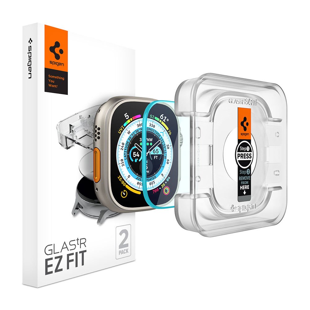 Spigen ochranné sklo Glas.tR EZ Fit pre Apple Watch Ultra 2 ks - Clear