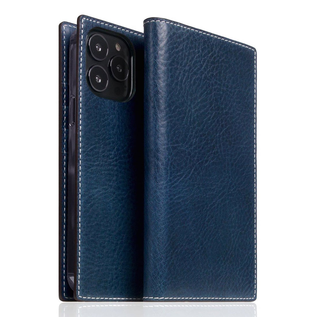 SLG Design puzdro D+ Italian Temponata Leather pre iPhone 14 Pro Max - Blue
