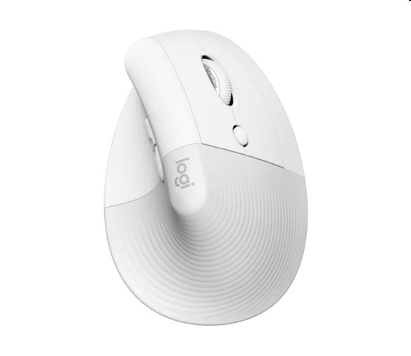 Logitech Lift for Mac Vertical ergonomická myš - white / pale grey