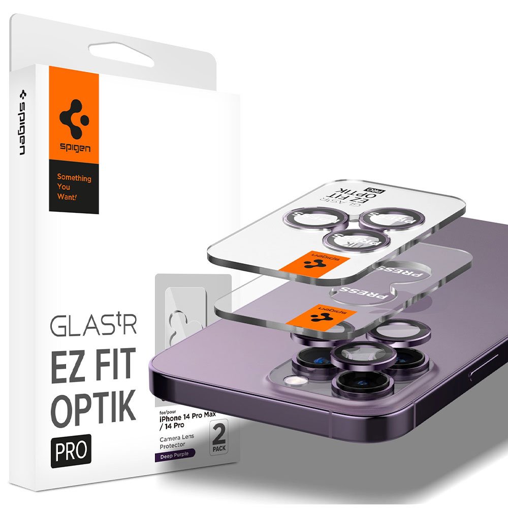 Spigen Optik Pro Lens Protector pre iPhone 14 Pro/14 Pro Max - Deep Purple