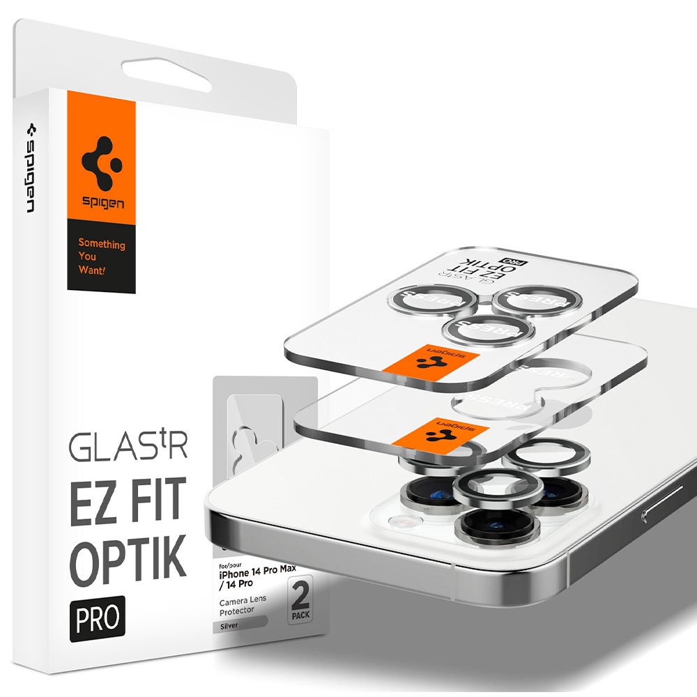 Spigen Optik Pro Lens Protector pre iPhone 14 Pro/14 Pro Max - Silver