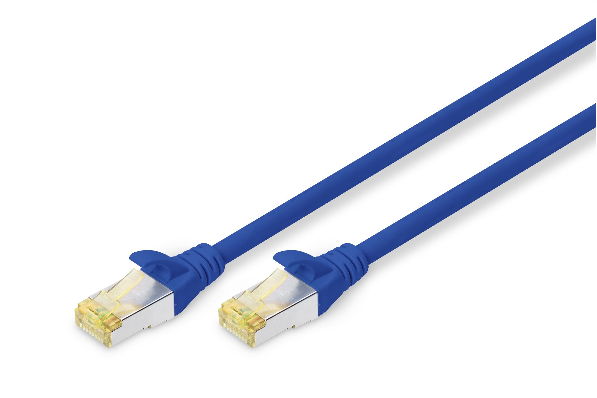 DIGITUS patch kábel Cat6A, S/FTP (PiMF), LSOH - 0,25m, modrý