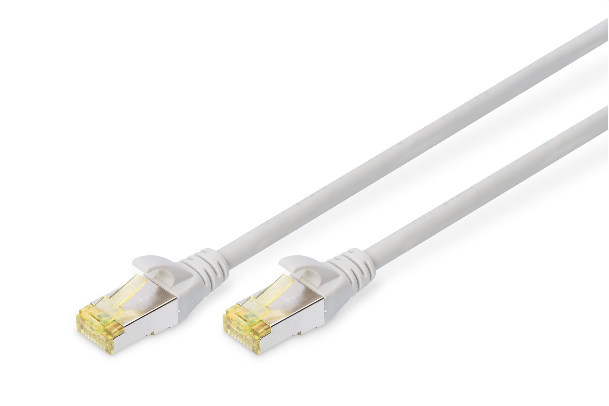 DIGITUS patch kábel Cat6A, S/FTP (PiMF), LSOH - 3m, šedý