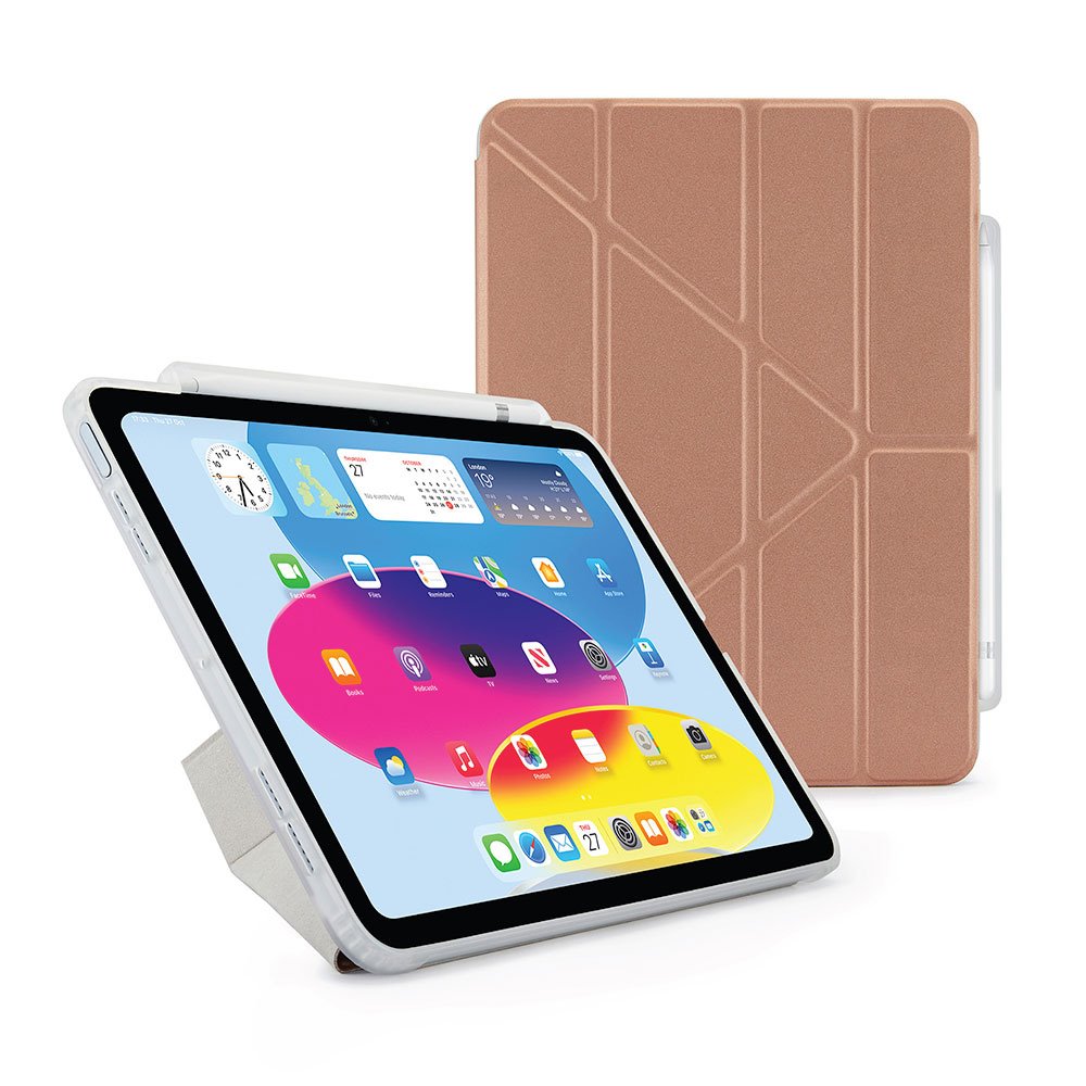 Pipetto puzdro Origami Pencil Case pre iPad 10-11 Gen 2022/2025 - Rose Gold