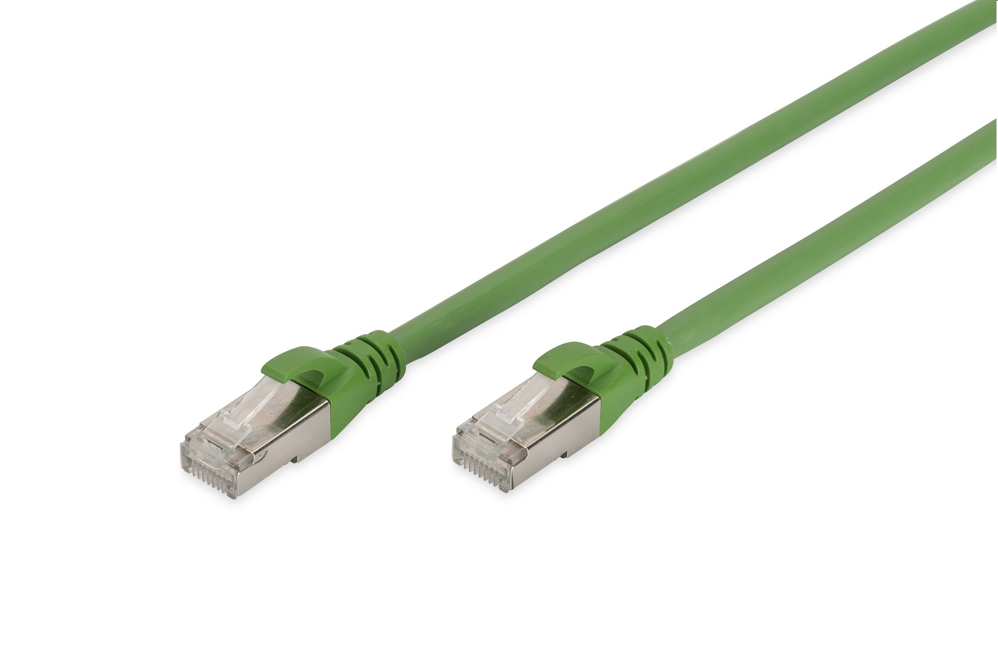 DIGITUS patch kábel Cat6A, S/FTP (PiMF), PUR (TPU) - 2m, zelený