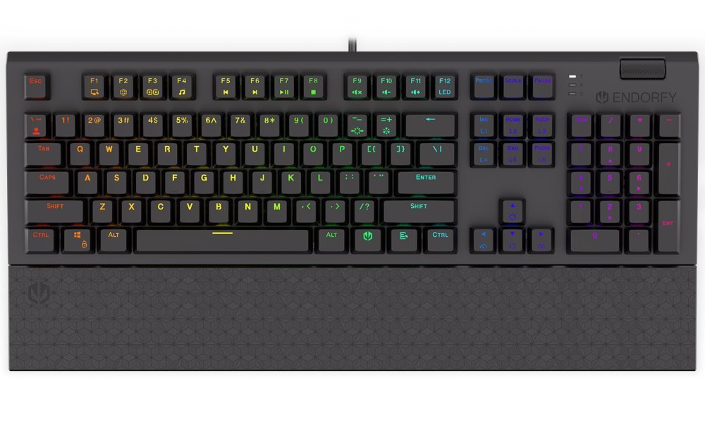 ENDORFY herná klávesnica Omnis Kailh BL RGB / USB / blue switch / drôtová /mechanická/US layout/čierna RGB 
