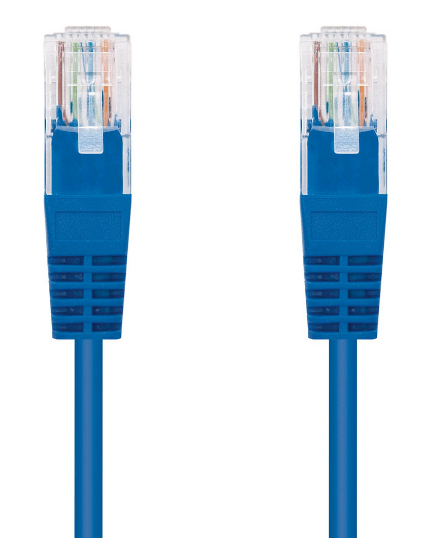 Kábel C-TECH patchcord Cat5e, UTP, modrý, 5m