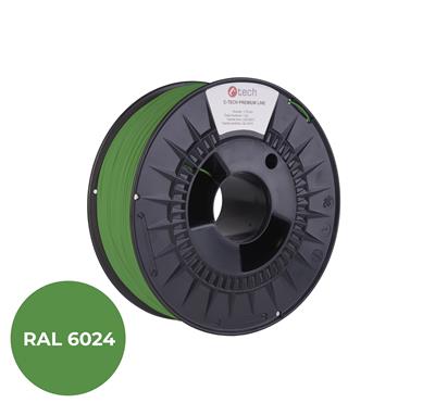 Tlačová struna (filament) C-TECH PREMIUM LINE, PLA, dopravná zelená, RAL6024, 1,75mm, 1kg