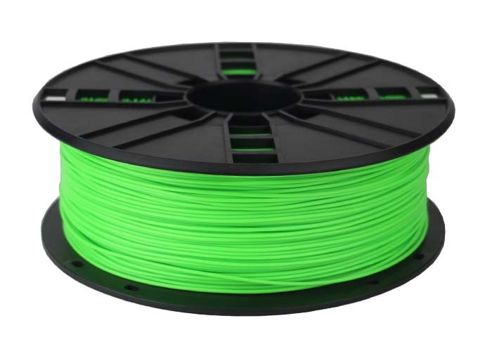 Tlačová struna (filament) GEMBIRD, ABS, 1,75mm, 1kg, fluorescentná, zelená
