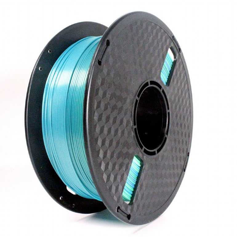 Tlačová struna (filament) GEMBIRD, PLA, 1,75mm, 1kg, silk rainbow, modrá/zelená