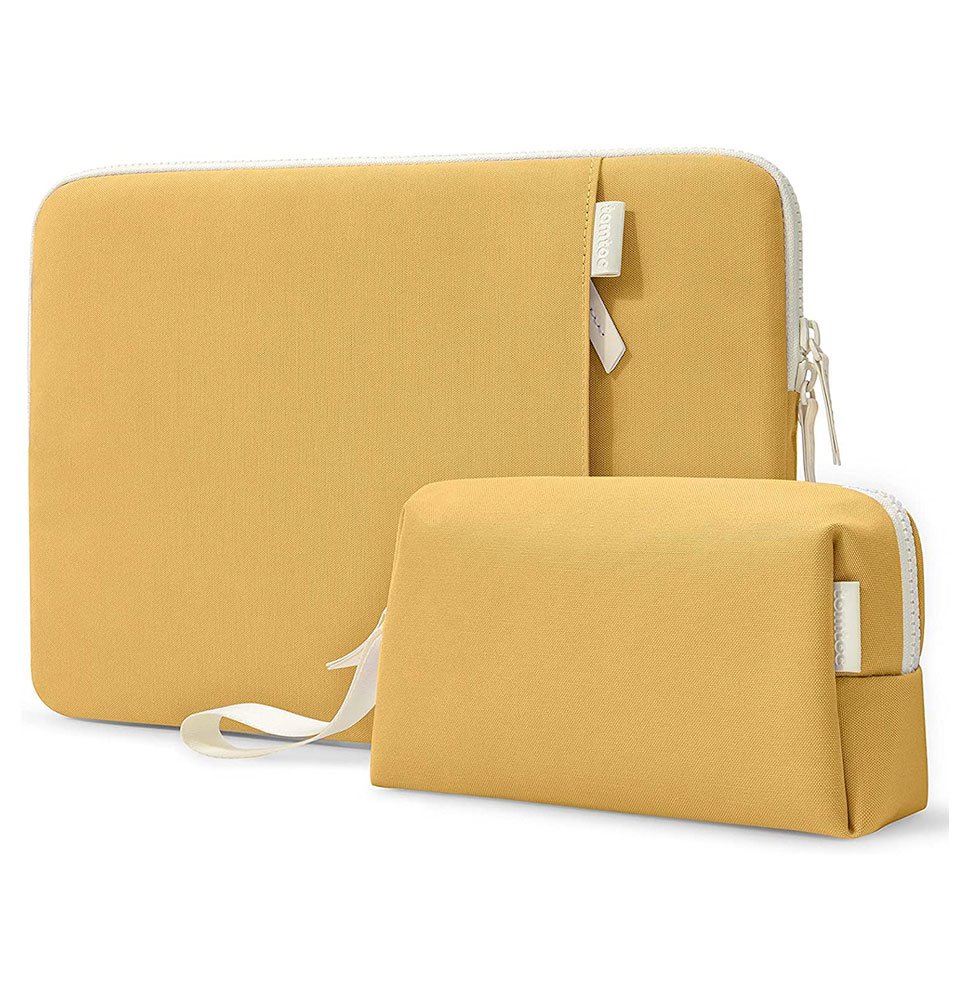 Tomtoc puzdro Lady Sleeve with Pouch pre Macbook Pro 14" M1/M2/M3 - Cheese Yellow