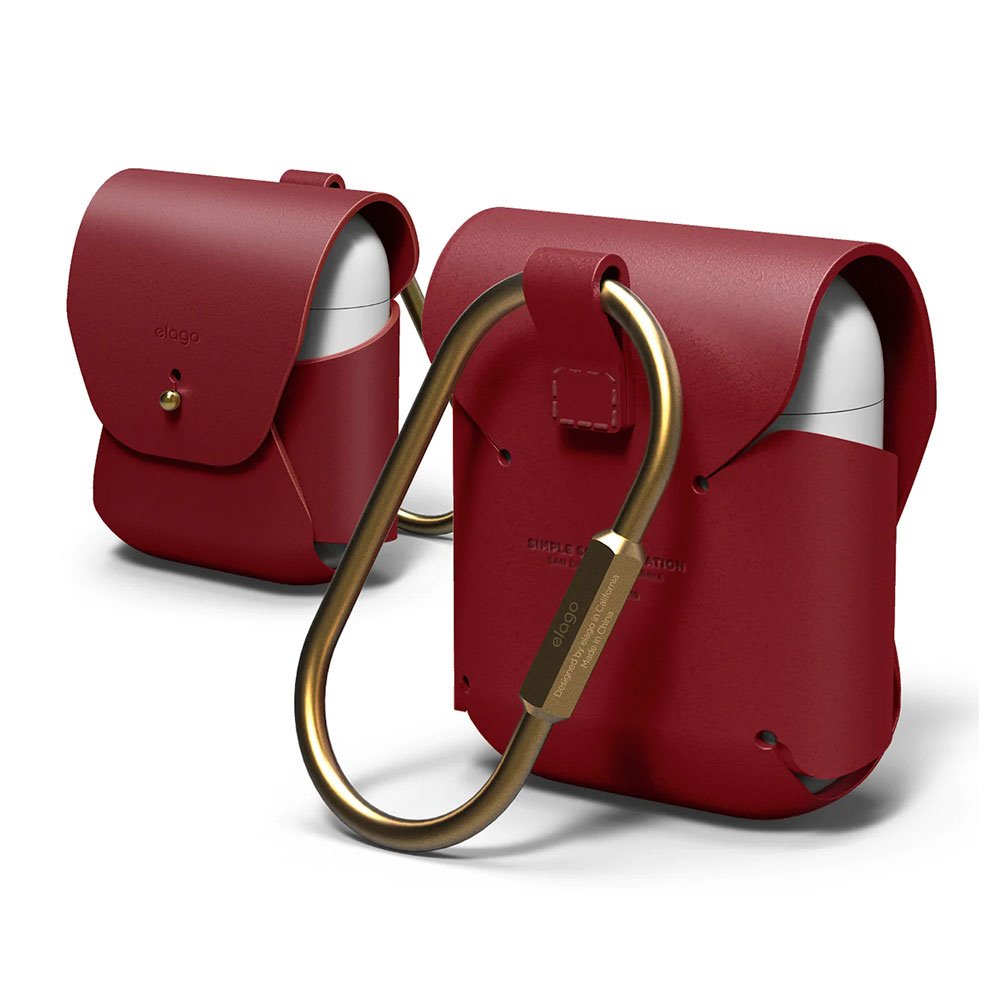 Elago Airpods Leather Case - Red