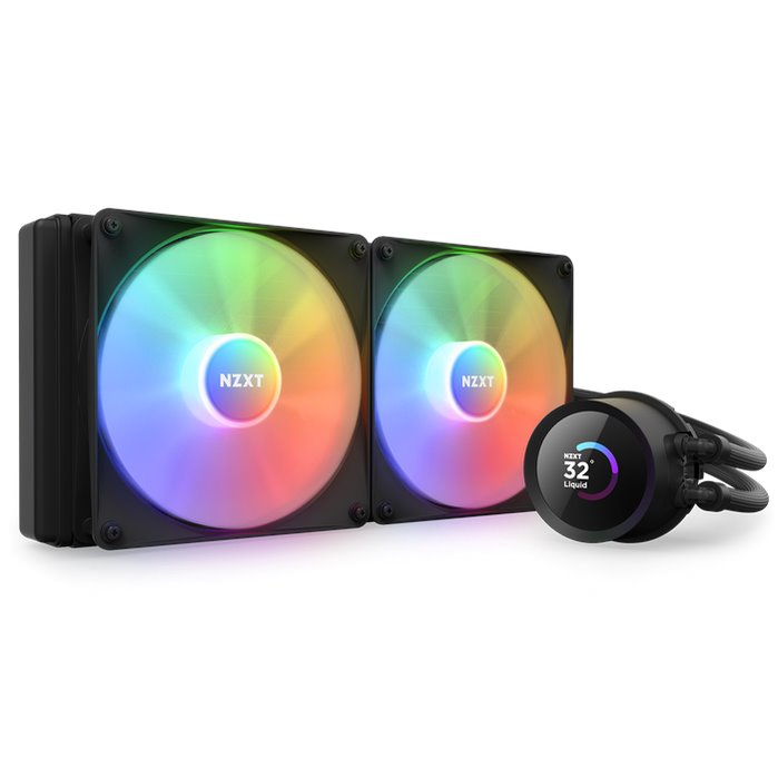 NZXT AIO liquid cooler CPU Kraken 240 RGB, LCD display, black