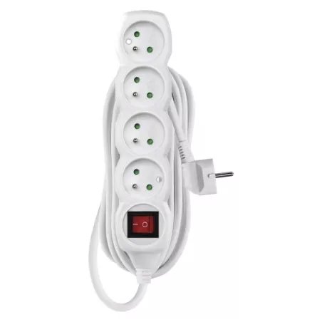 EMOS Predlzovaci kabel 16A (4zás. + vypínač) 5M