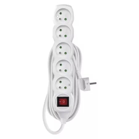 EMOS Predlzovaci kabel 16A (5zás. + vypínač) 7M