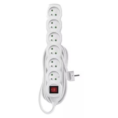 EMOS Predlzovaci kabel 16A (6zás. + vypínač) 5M