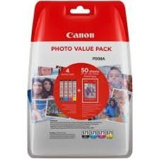 Canon cartridge CLI-571 C/M/Y/BK multipack + PP-201 10x15cm 50l.