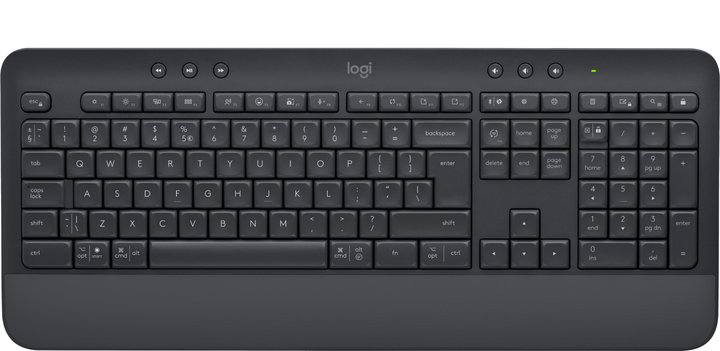 Logitech K650 Signature - bezdrôtová pohodlná klávesnica - grafitová - CZ/SK