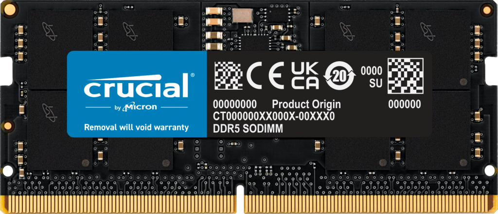 Crucial 16GB SODIMM DDR5 4800 CL40