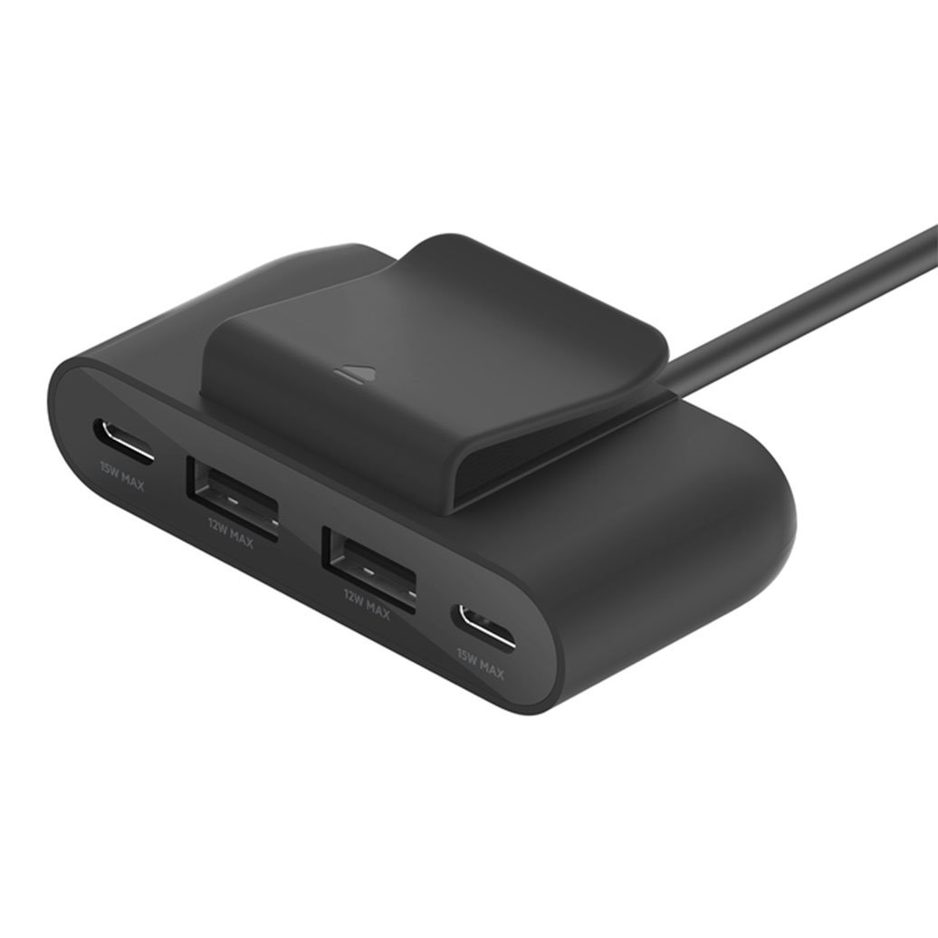Belkin Boost Charge 4-Port USB Power Extender - Black