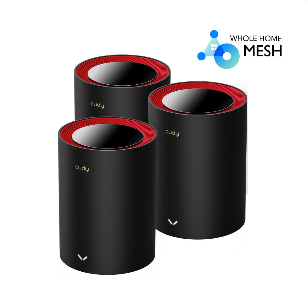 Cudy M3000 - AX3000 Wi-Fi 6 Mesh Solution 3-Pack, Dual-Band, 2402+574Mbps, AX/AC/A/B/G/N, 1x2,5G + 1x1G Eth, 5x int.ant, Beamfor