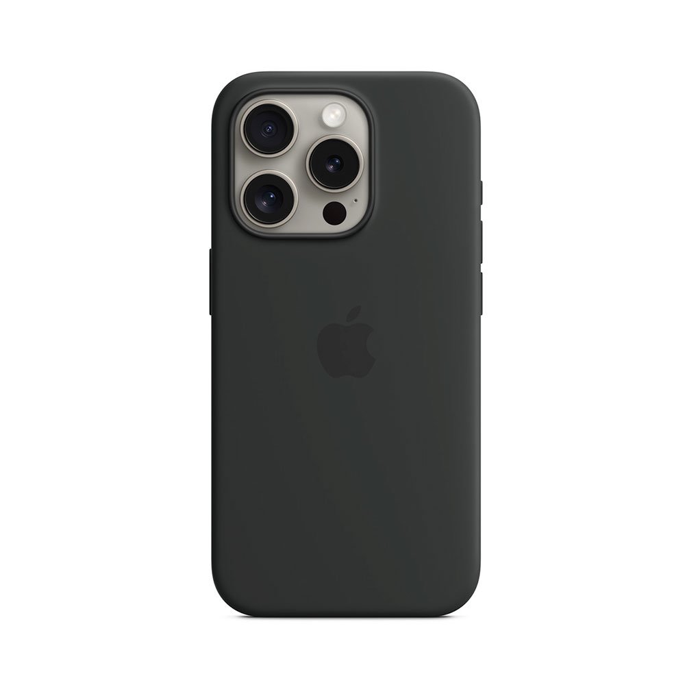 iPhone 15 Pro Silicone Case with MagSafe - Black