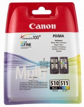 Náplň CANON PG-510BK black + CL-511C color MP240/250/260/270/490, iP 2700
