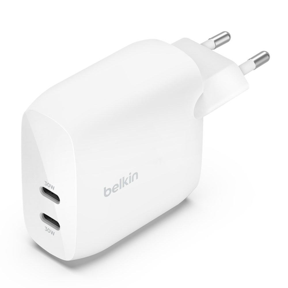 Belkin 60W Dual USB-C PD Wall Charger - White
