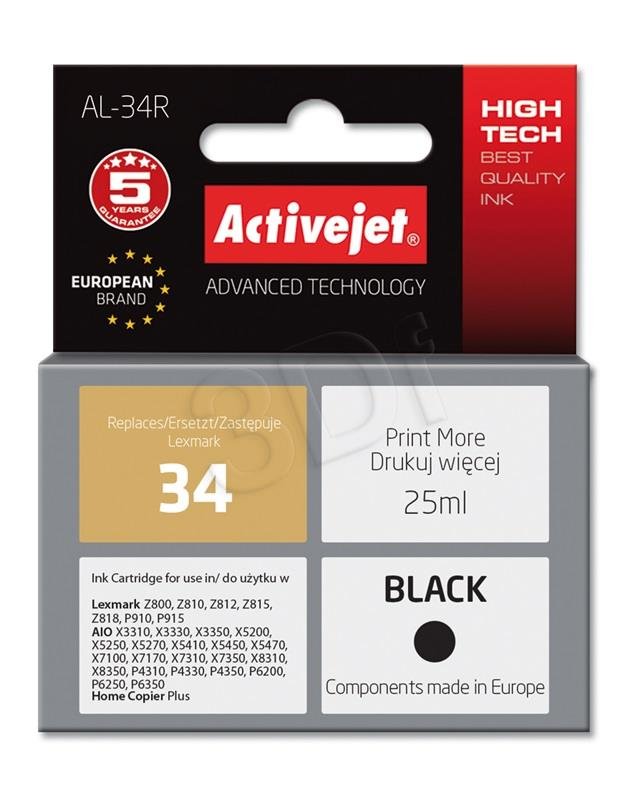 Atrament ActiveJet pre Lexmark 18C0034 Black 25ml AL-34