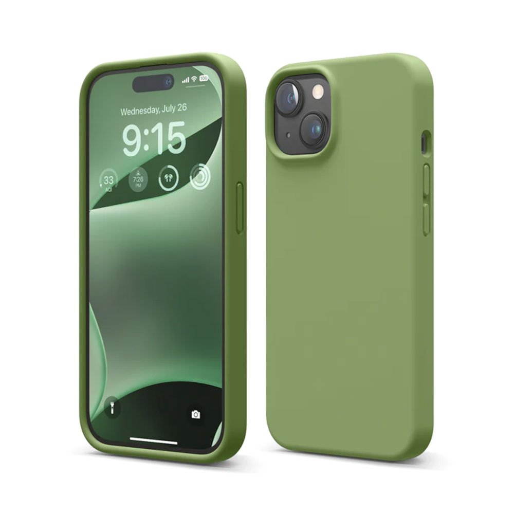 Elago kryt Silicone Case pre iPhone 15 - Cedar Green