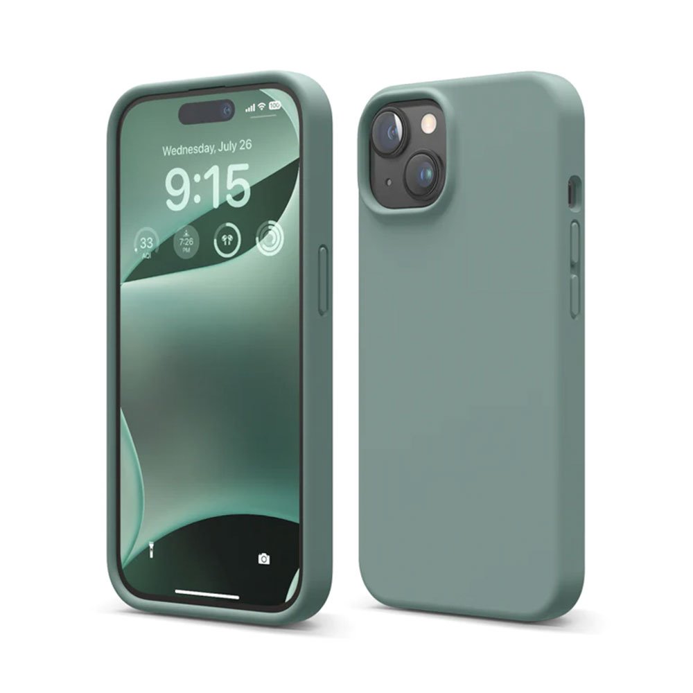 Elago kryt Silicone Case pre iPhone 15 - Midnight Green
