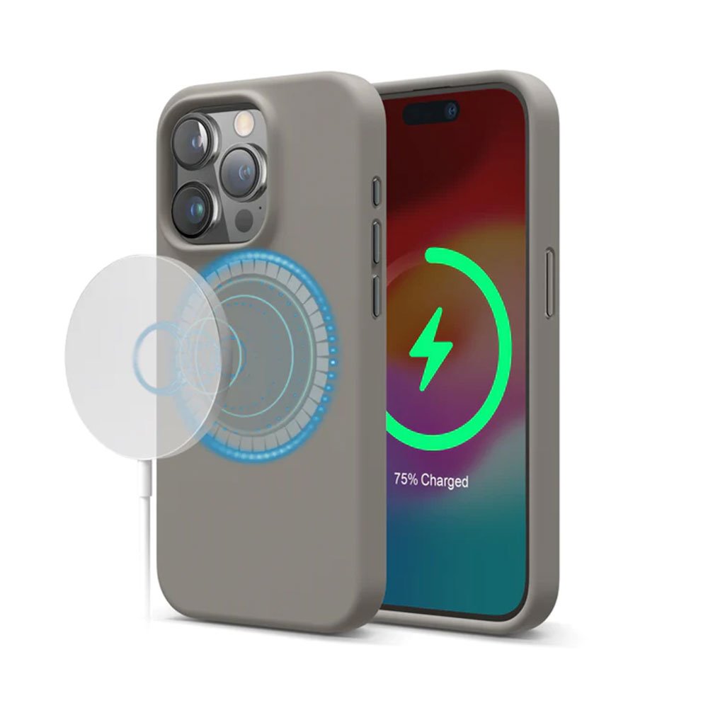 Elago kryt Silicone Case Magsafe pre iPhone 15 Pro - Medium Gray