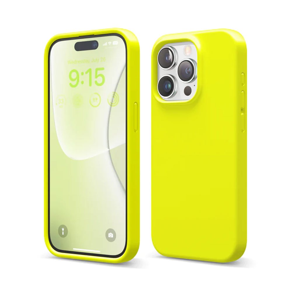 Elago kryt Silicone Case pre iPhone 15 Pro - Neon Yellow