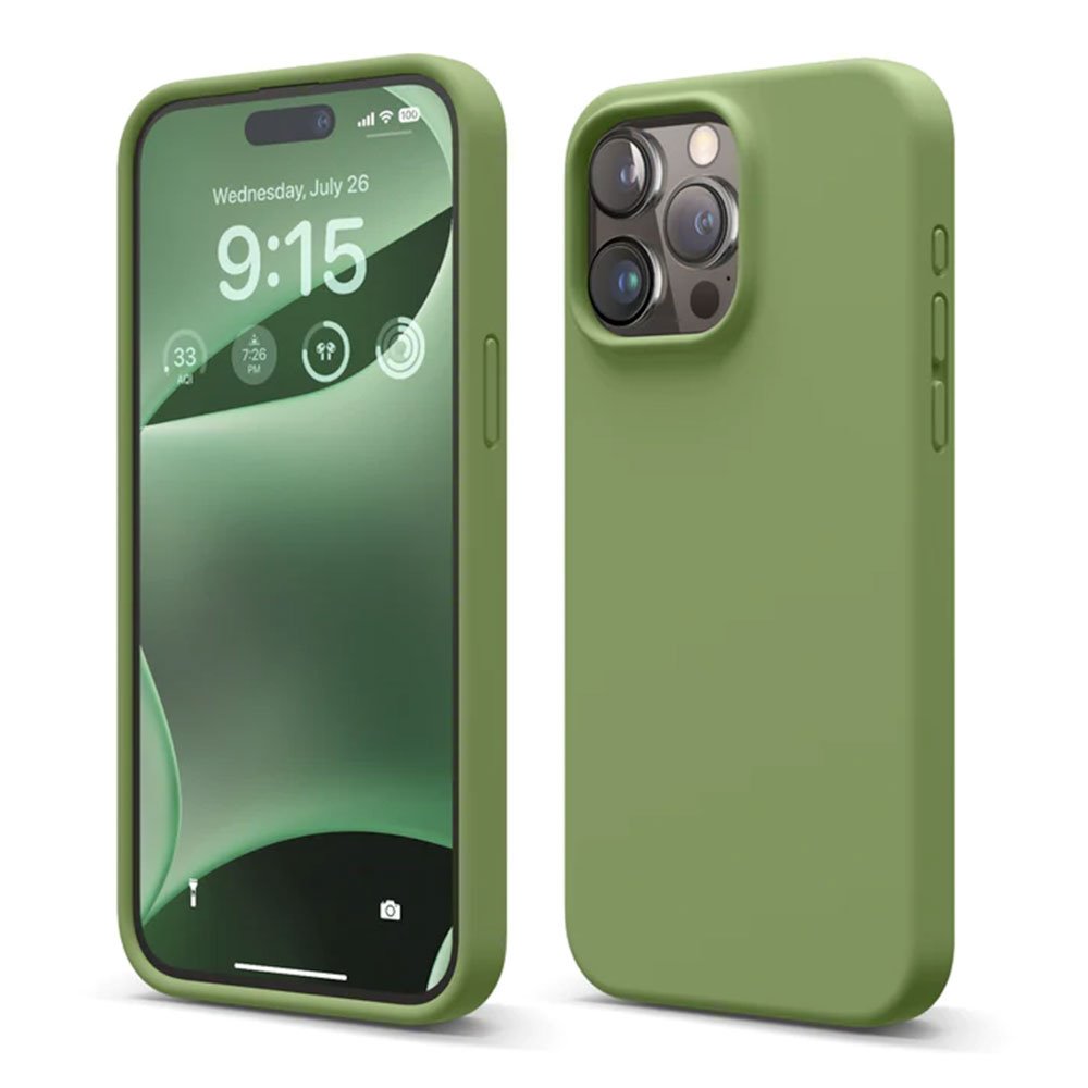 Elago kryt Silicone Case pre iPhone 15 Pro Max - Cedar Green
