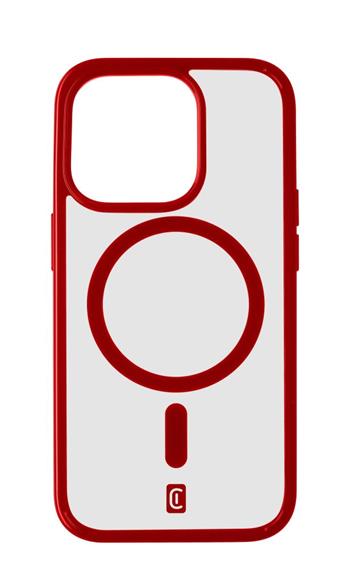 Cellularline Pop Mag s podporou Magsafe pre Apple iPhone 15 Pro, číry / červený