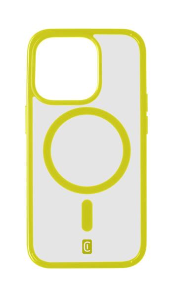 Cellularline Pop Mag s podporou Magsafe pre Apple iPhone 15 Pro Max, číry / limetkový
