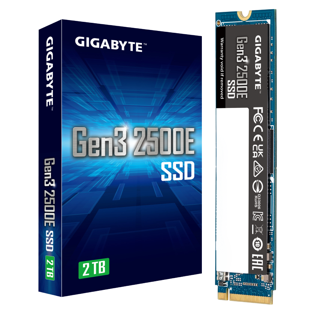 Gigabyte 2500E SSD 2TB M.2 NVMe Gen3 2400/2000 MBps