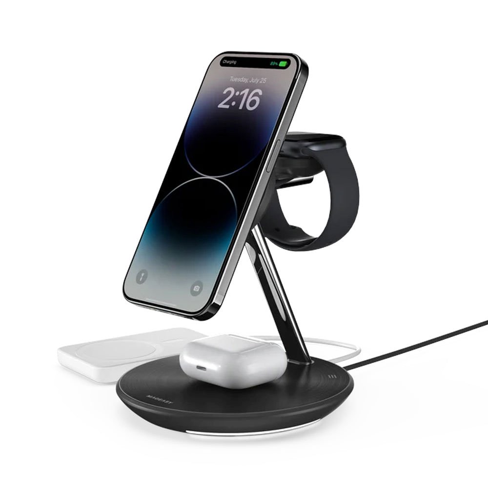 SwitchEasy Power Station Magnetic Wireless Charging Stand - Black