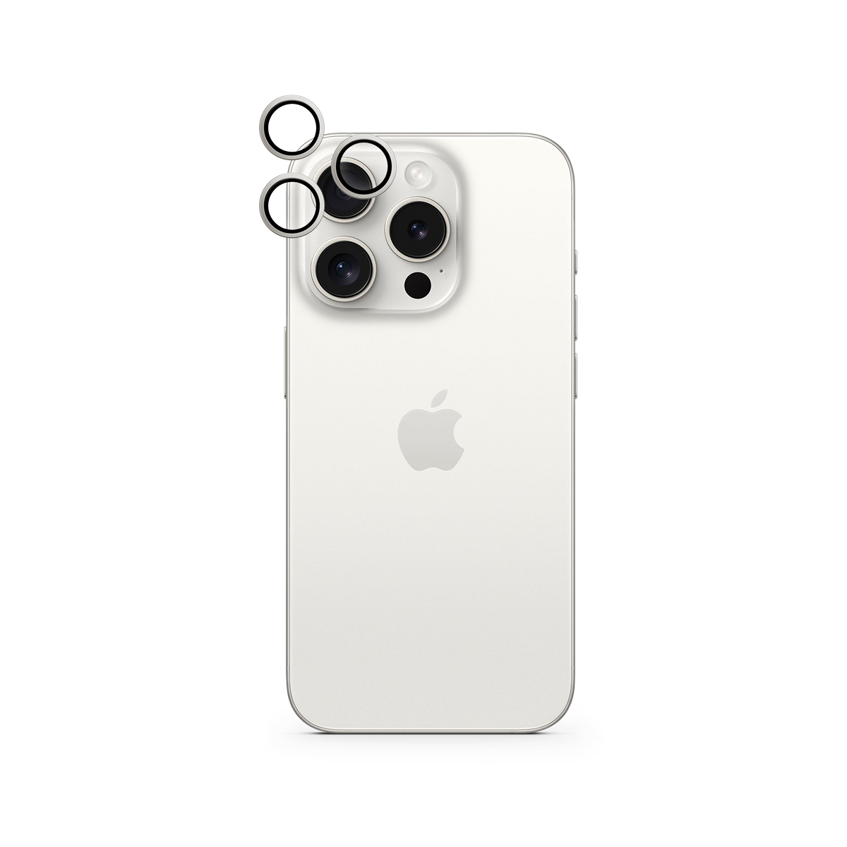 Epico Aluminium Lens Protector for Apple iPhone 15 Pro / 15 Pro Max - biely titan
