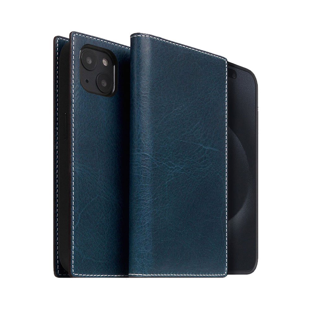 SLG Design puzdro D7 Magsafe Italian Wax Leather pre iPhone 15 - Blue