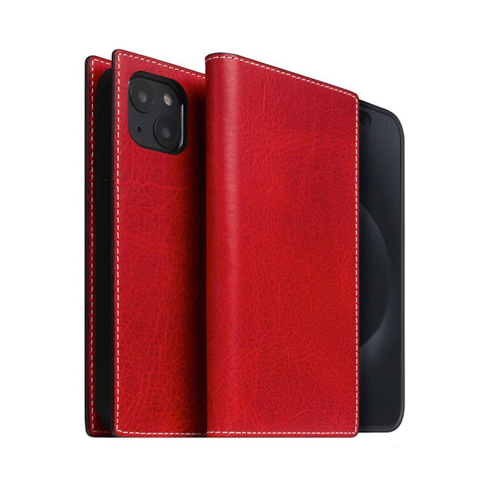 SLG Design puzdro D7 Magsafe Italian Wax Leather pre iPhone 15 - Red