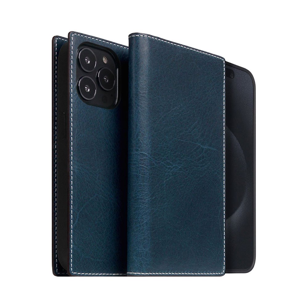 SLG Design puzdro D7 Magsafe Italian Wax Leather pre iPhone 15 Pro - Blue