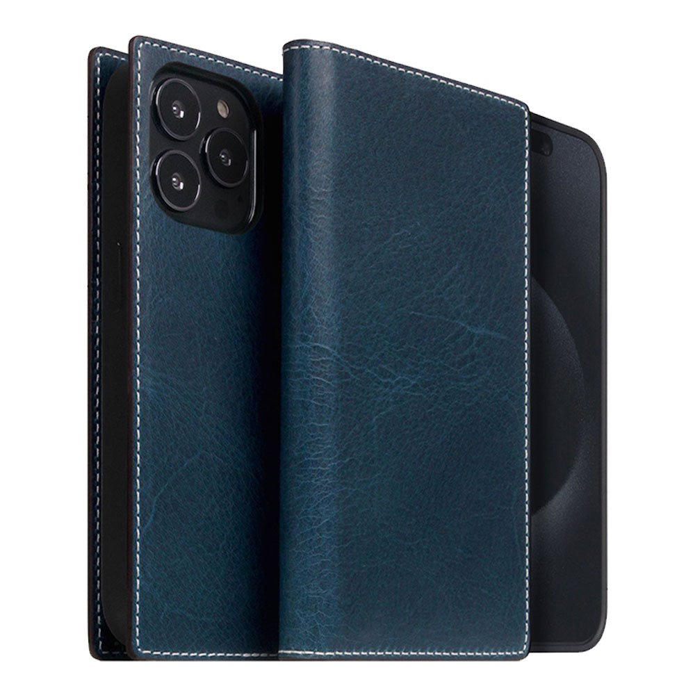 SLG Design puzdro D7 Magsafe Italian Wax Leather pre iPhone 15 Pro Max - Blue