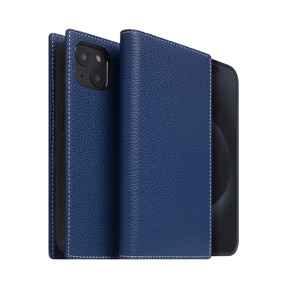 SLG Design puzdro D8 Magsafe Full Grain Leather pre iPhone 15 - Navy Blue