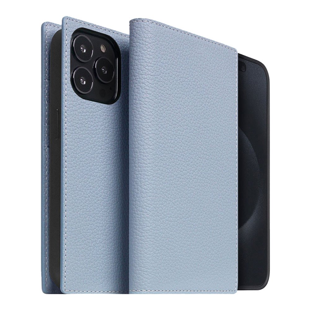 SLG Design puzdro D8 Magsafe Full Grain Leather pre iPhone 15 Pro Max - Powder Blue