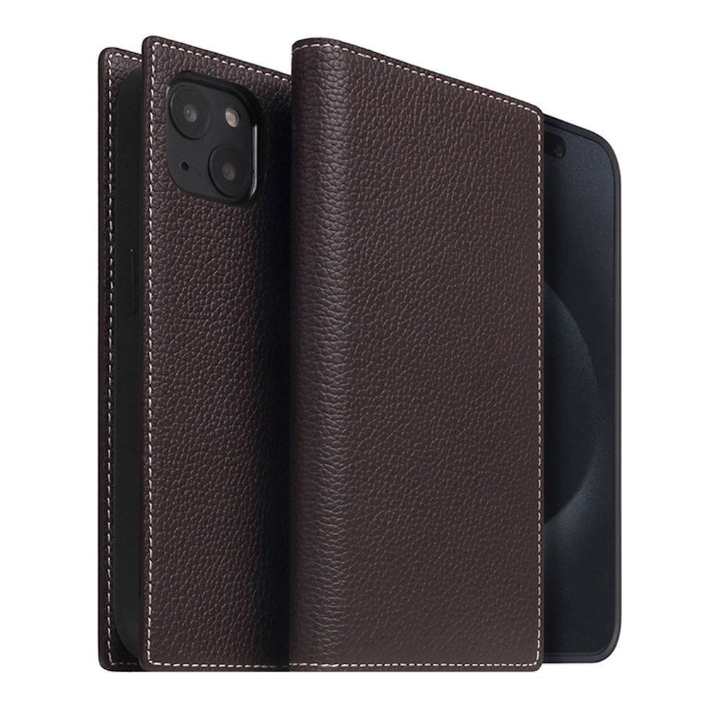SLG Design puzdro D8 Magsafe Full Grain Leather pre iPhone 15 Plus - Brown