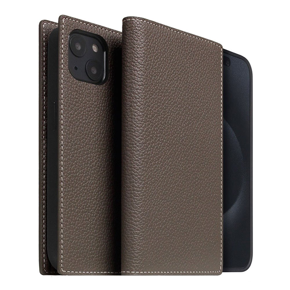 SLG Design puzdro D8 Magsafe Full Grain Leather pre iPhone 15 Plus - Etoff Cream